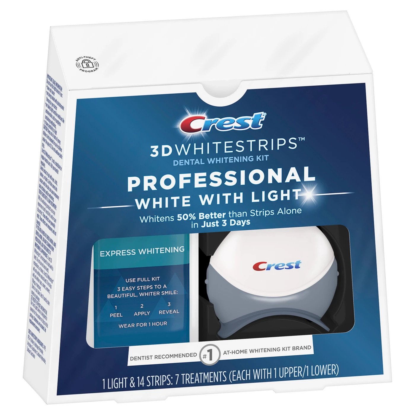Bělicí pásky na zuby Crest Professional white se světlem